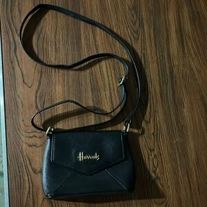 Harrods Black Mini Crossbody Bag